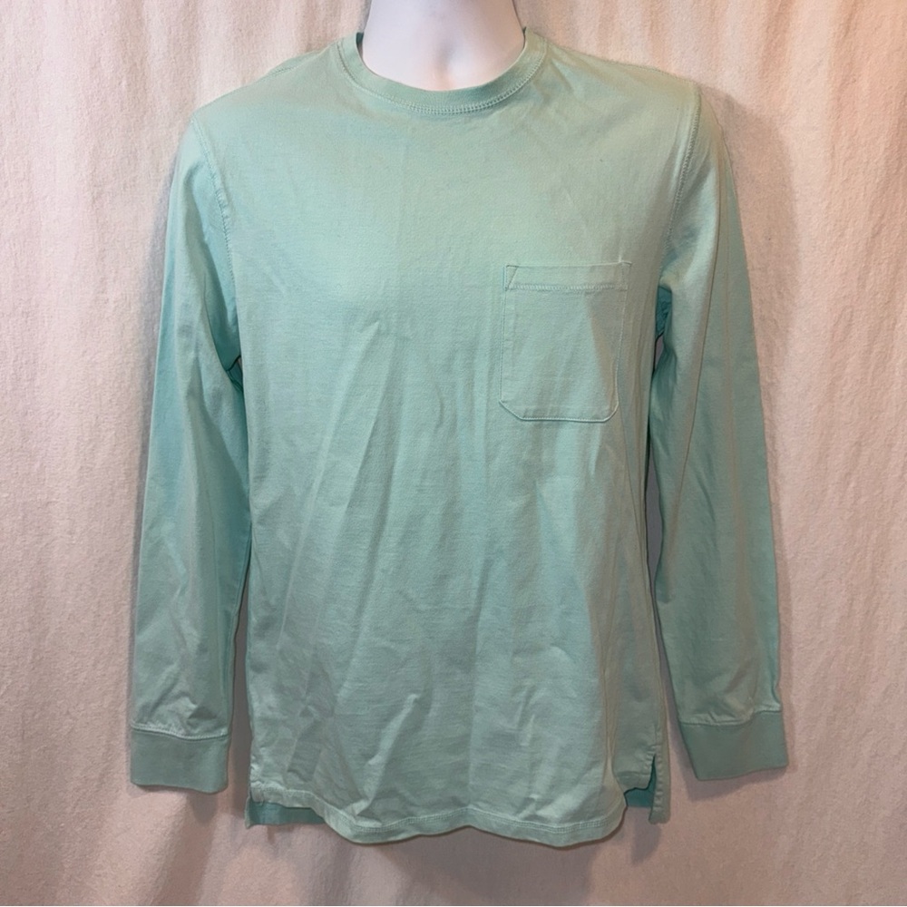 Gently Used Men’s Goodfellow & Co Teal Long Sleeve Tee Size Small Cotton